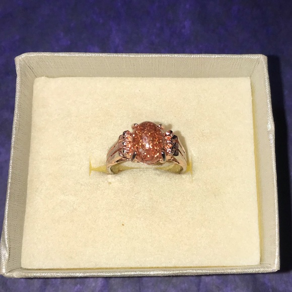 Jewelry - Gold Stone Sterling Silver Ring